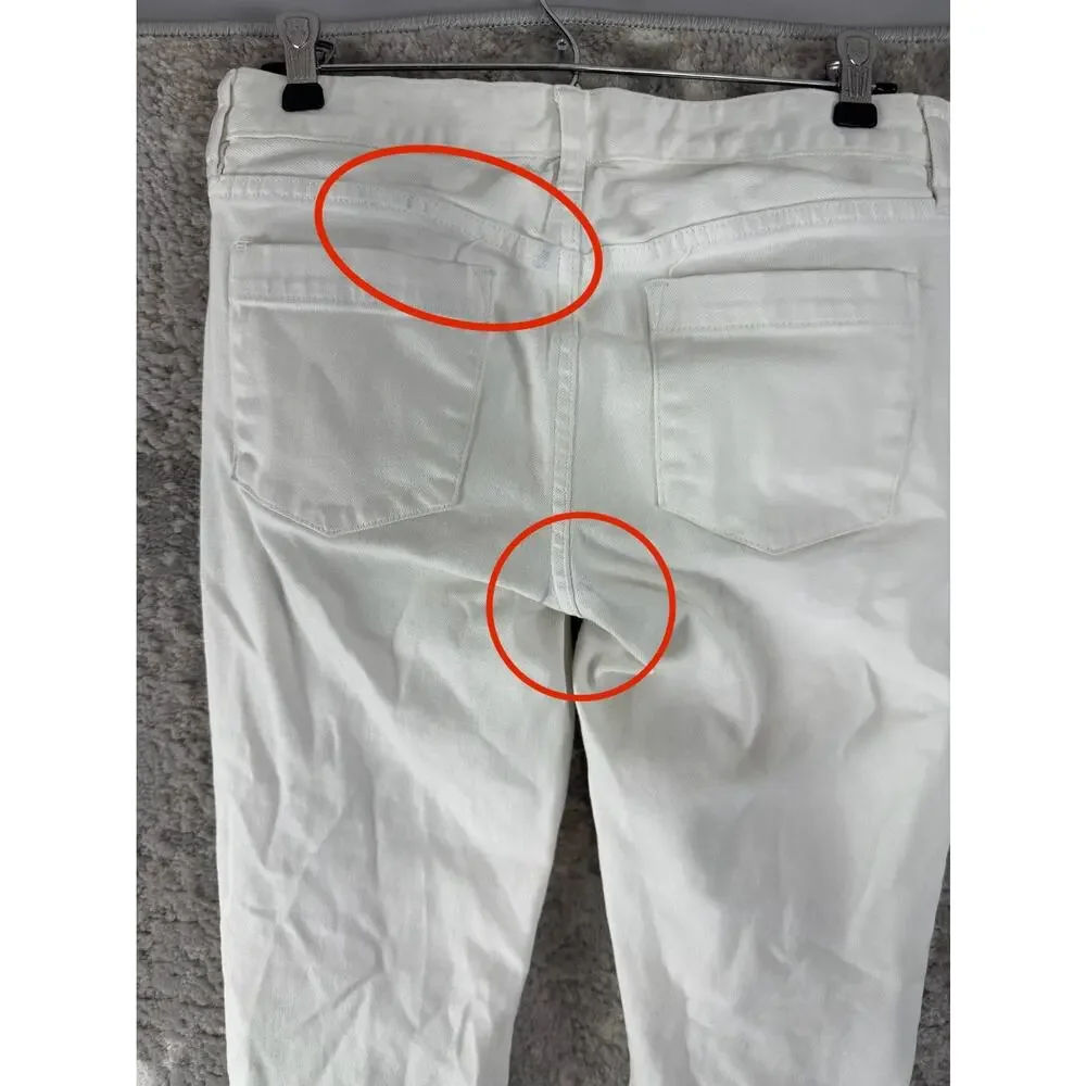 J Crew Size 28 Stretch Casual White Denim Jeans Pants Button Zip Pocket‎